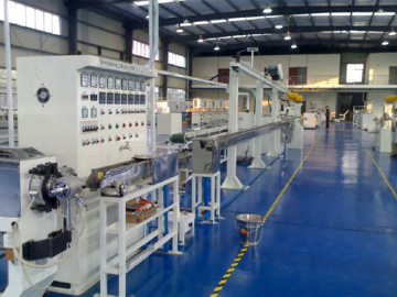 Wire extruder line